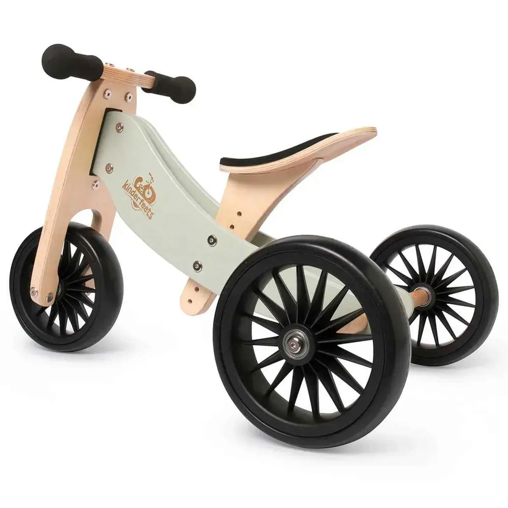Kinderfeets® 2u1 Tricikl i bicikl bez pedala Tiny Tot Plus Silver Sage