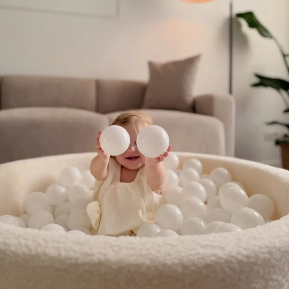 Bazen s Lopticama za Dijete - Kornjač | Loptice po izboru | Cheesecake Cream Beige | Boucle