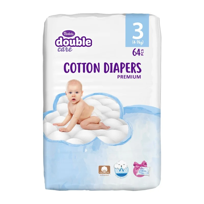 Pelene AIR DRY PREMIUM COTTON NEWBORN 44-1-gratis maramice 99% voda 20 kom.