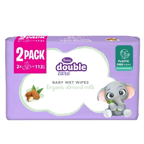 Violeta Baby vlažne maramice Badem Duopack 2*56