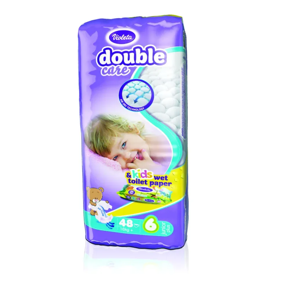 Violeta pelene DC AIR DRY JUNIOR PLUS-6 jumbo (16+ kg., 48 kom) + gratis vl.toal.papir