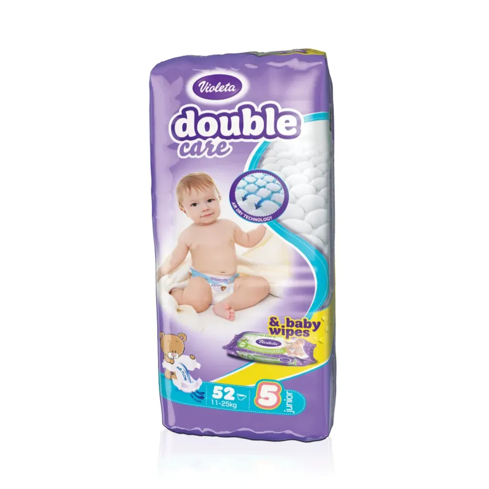Violeta pelene DC AIR DRY JUNIOR-5 jumbo (11-25 kg., 52 kom) + gratis baby maramice