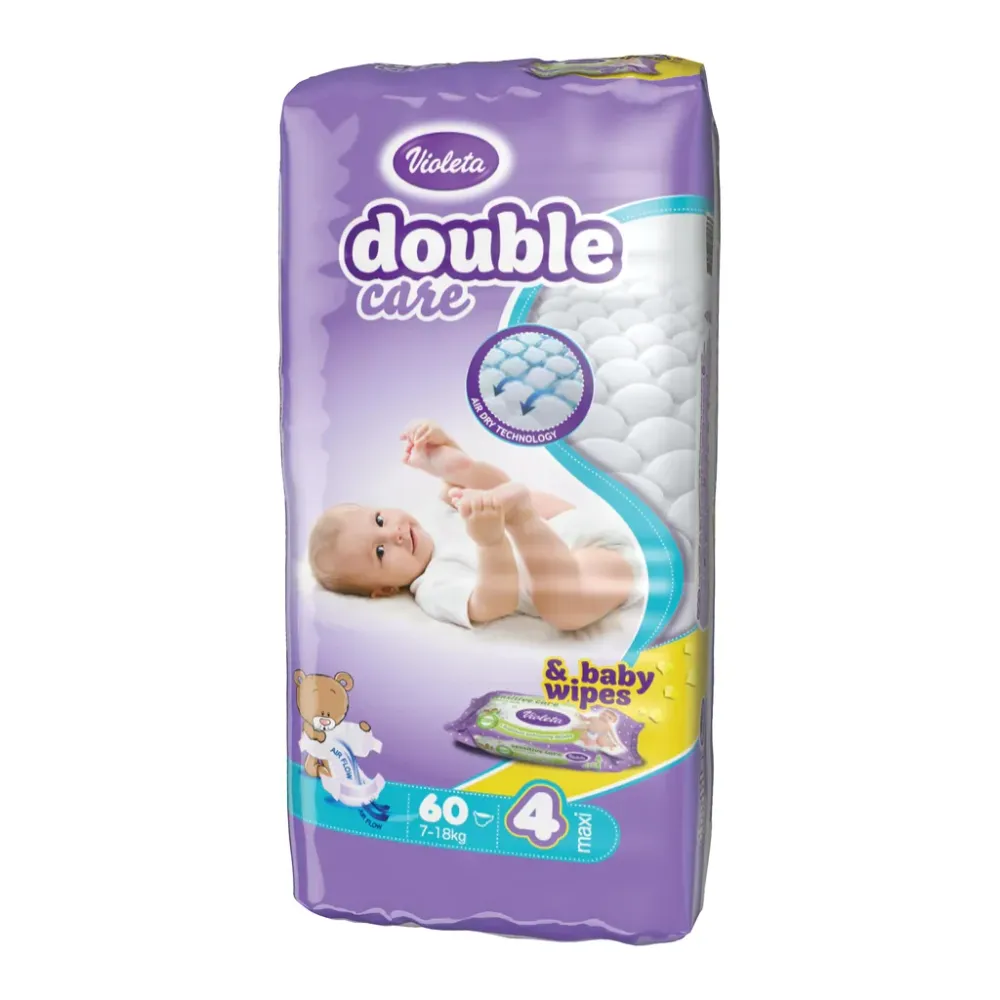 Violeta pelene DC AIR DRY MAXI-4 jumbo (7-18 kg., 60 kom) + gratis baby maramice