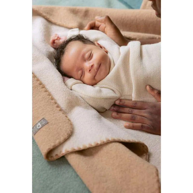 Disana Dvostrani baby tepih - merino vuna - 80x100 cm. - Jade/Natural