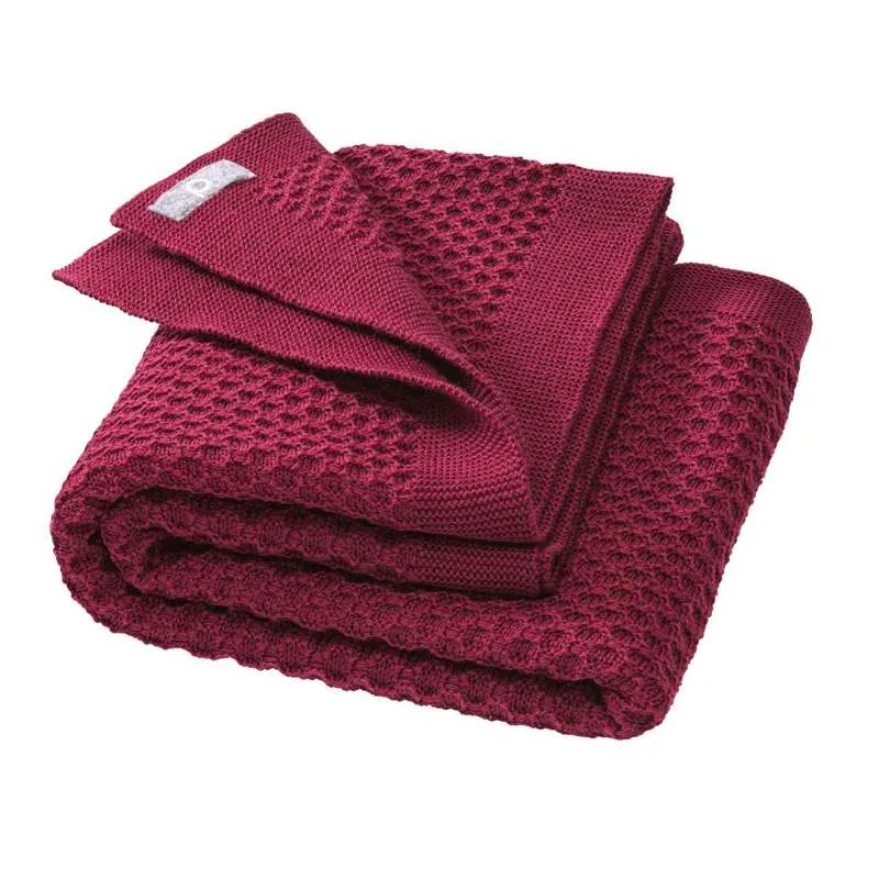 Disana Honeycomb dječji pokrivač - Merino vuna - 80x100 cm. - Cassis