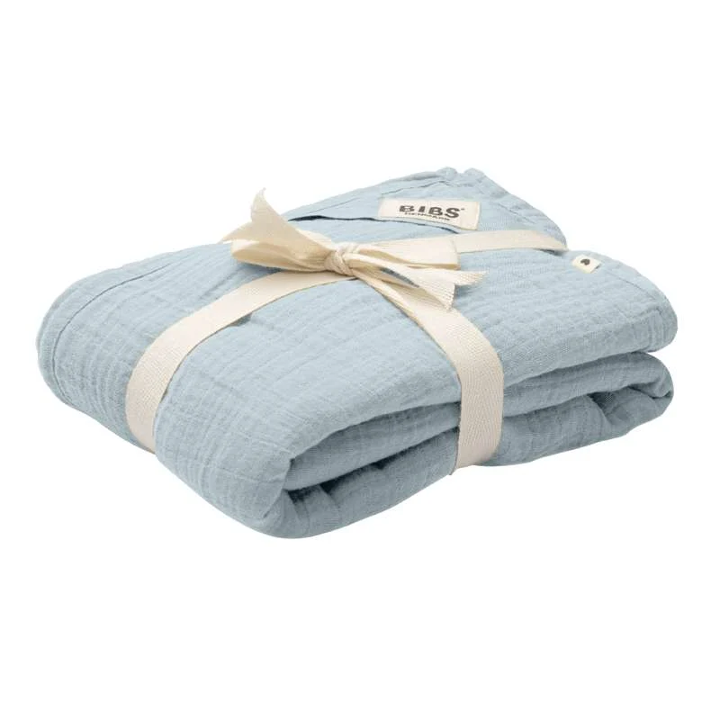 BIBS Spavanje - Muslin dječji pokrivač - 120x120 cm. - Baby Blue
