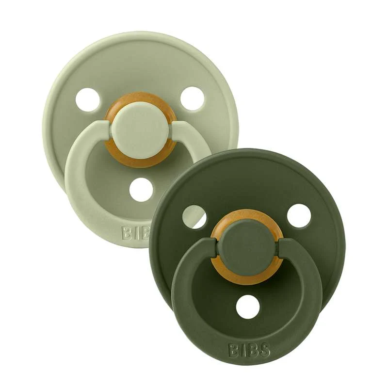 Bibs Anatomska Colour Duda - 2-Pak - vel. 1 - prirodni kaučuk - Siva/Lovac Zelena