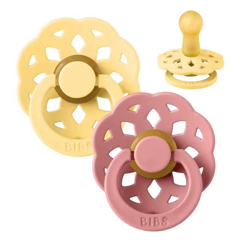 Bibs Boheme Duda - 2-Pak - vel. 2 - prirodni kaučuk - Pale Butter/Dusty Pink