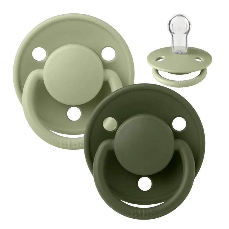 Bibs De Lux Duda - 2-Pak - Jedna veličina - Silikon - Salvia/Hunter Green