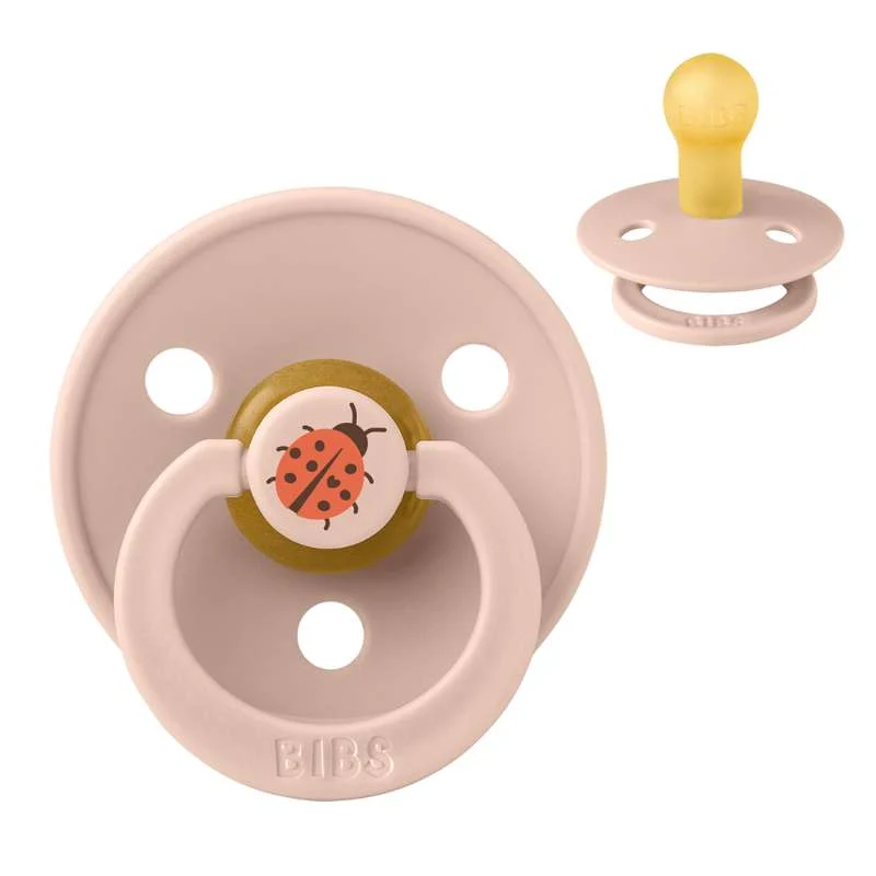 Bibs Okrugla Colour Duda - vel. 1 - prirodni kaučuk - Studio - Ladybug - Blush