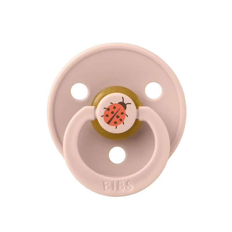 Bibs Okrugla Colour Duda - vel. 2 - prirodni kaučuk - Studio - Ladybug - Blush