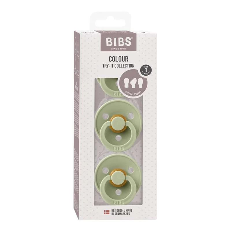 BIBS Try-It kolekcija - 3 različite dude - Boja - vel. 1 - Sage