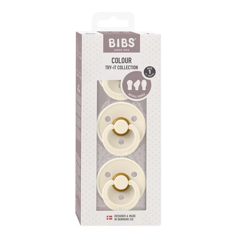 BIBS Try-It kolekcija - 3 različite dude - Boja - vel. 1 - Slonovač