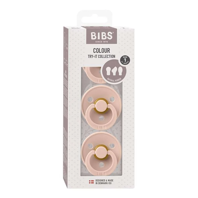 BIBS Try-It kolekcija - 3 različite dude - Boja - vel. 1 - Blush