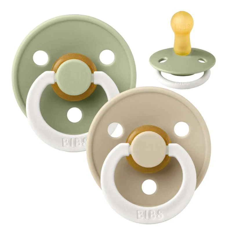 Bibs Okrugla Colour Duda - 2-Pak - vel. 2 - prirodni kaučuk - GLOW - Kadulja/Vanilija