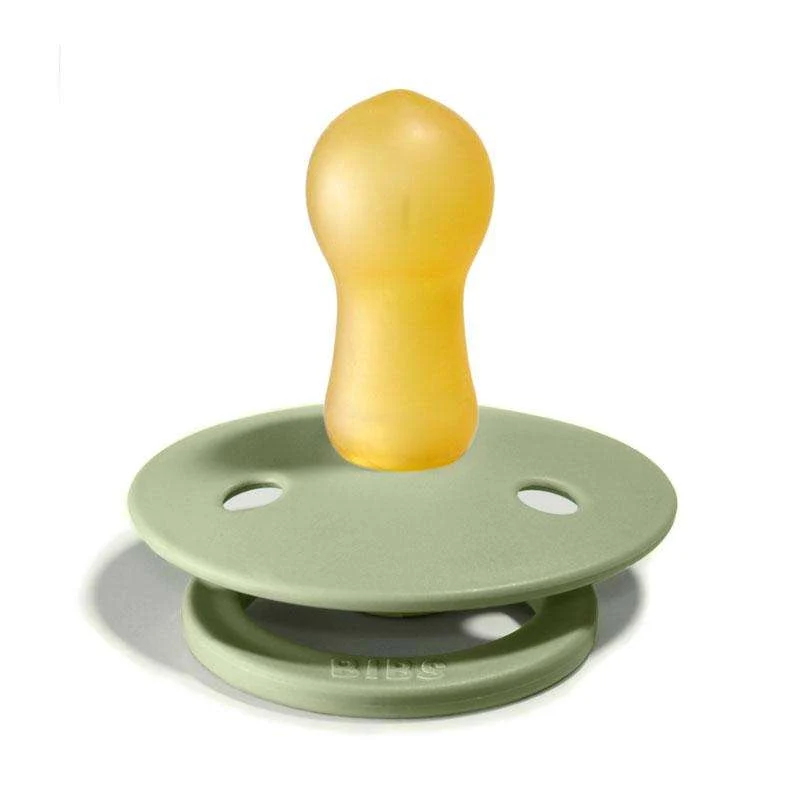 Bibs Okrugla Colour Duda - 2-Pak - vel. 1 - prirodni kaučuk - Slonovač/Sage