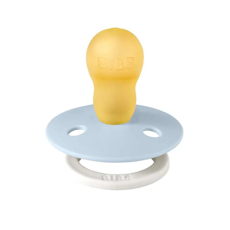 Bibs Okrugla Colour Duda - vel. 3 - prirodni kaučuk - GLOW - Baby Blue