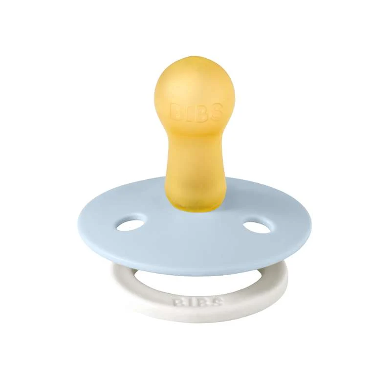 Bibs Okrugla Colour Duda - vel. 2 - prirodni kaučuk - GLOW - Baby Blue
