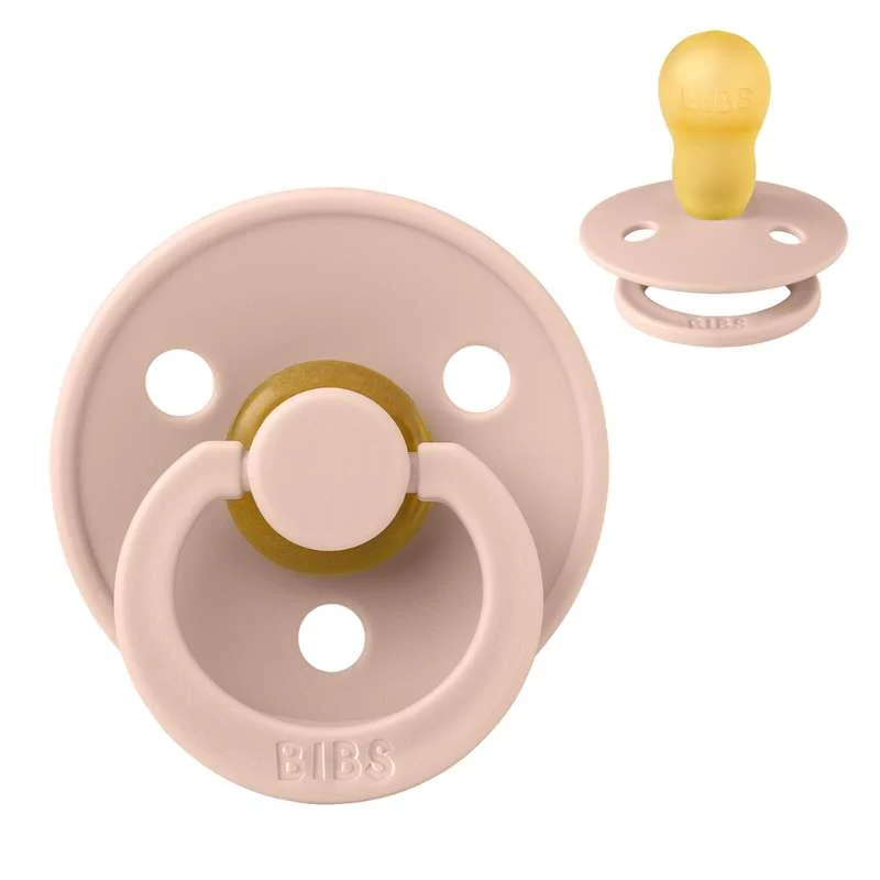 Bibs Okrugla Colour Duda - vel. 3 - prirodni kaučuk - Blush