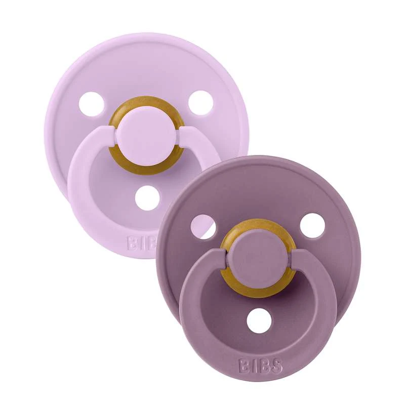 BIBS Simetrična boja Sut - 2-pak - vel. 2 - prirodni kaučuk - Ljubičasto nebo/Mauve
