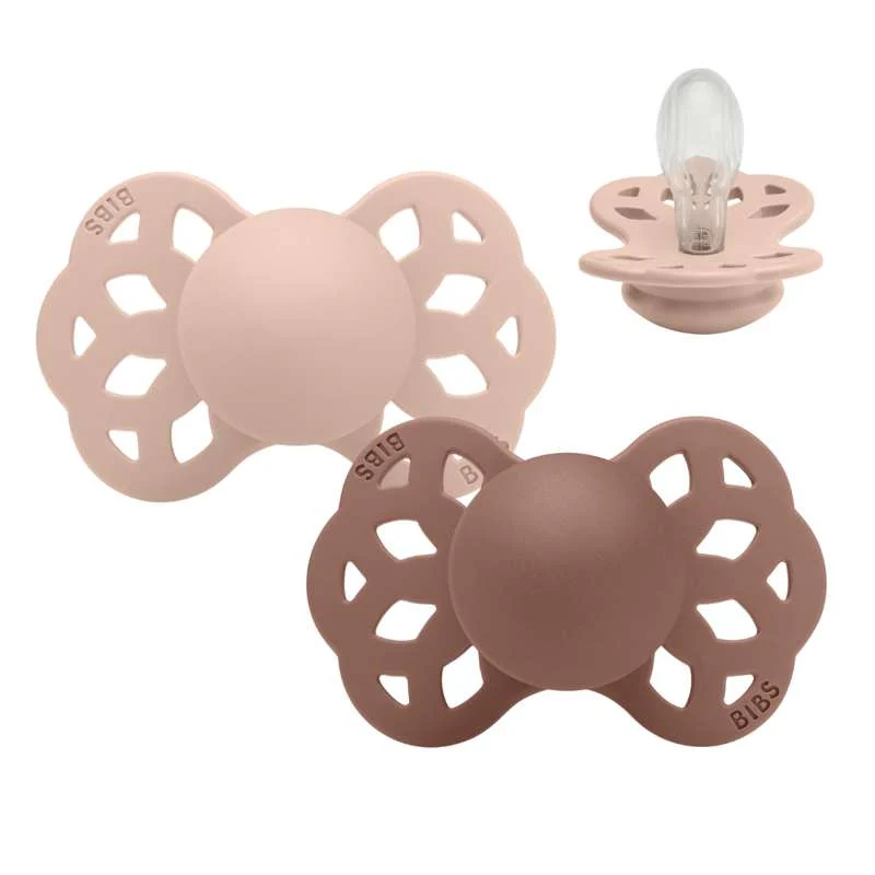 BIBS Simetrični Infinity Sut - 2-Pak - vel. 2 - Silikon - Blush/Woodchuck