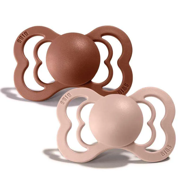 Bibs Supreme Duda - 2-Pak - vel. 1 - prirodni kaučuk - Woodchuck/Blush