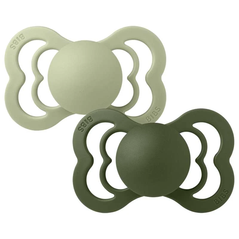 Bibs Supreme Duda - 2-Pak - vel. 2 - prirodni kaučuk - Siva/Hunter zelena