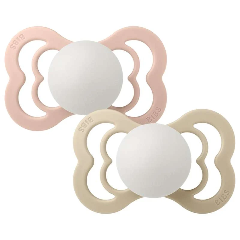 Bibs Supreme Duda - 2-Pak - vel. 2 - prirodni kaučuk - GLOW - Blush/Vanilija