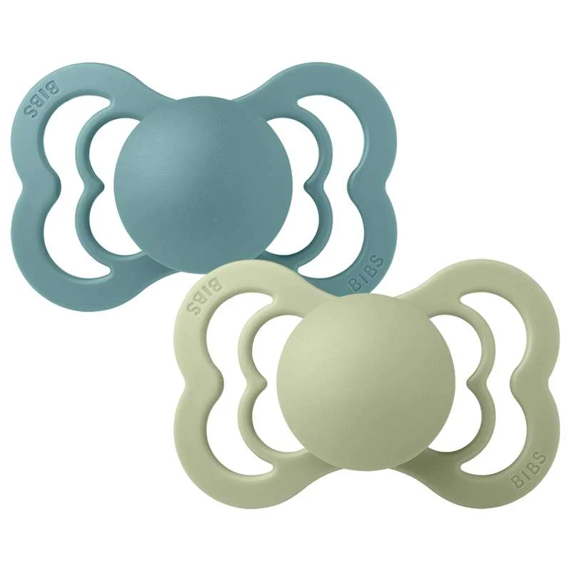 Bibs Supreme Duda - 2-Pak - vel. 2 - Silikon - Otok more/Sage