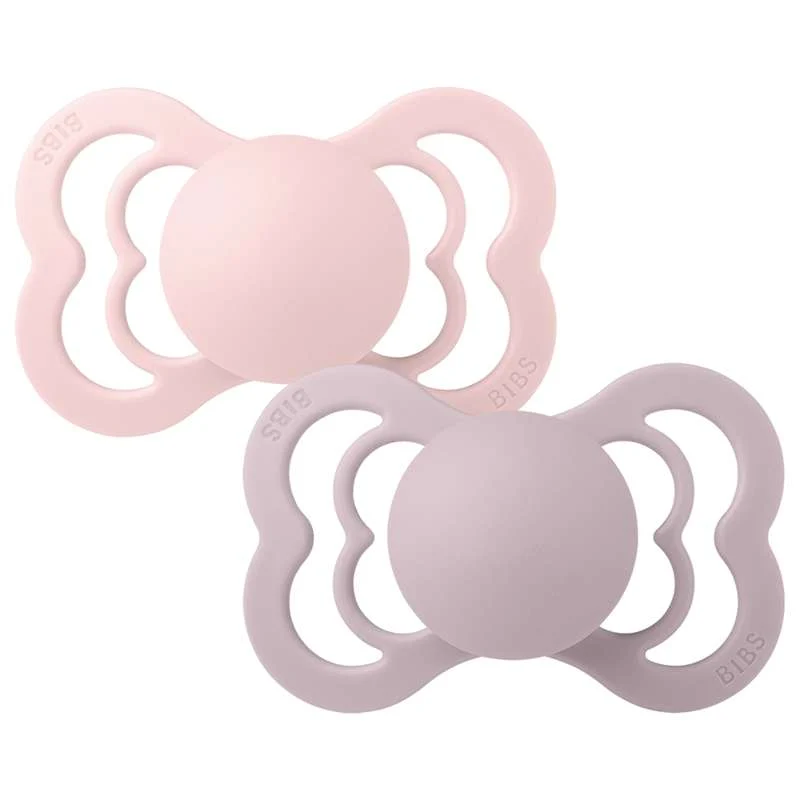 Bibs Supreme Duda - 2-Pak - vel. 2 - Silikon - Blossom/Dusky Lilac