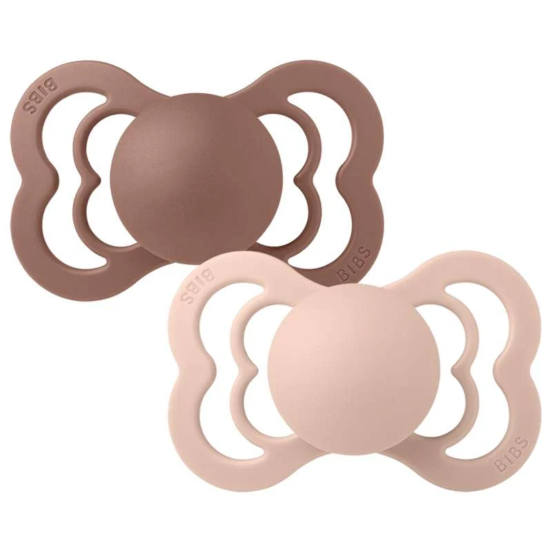 Bibs Supreme Duda - 2-Pak - vel. 2 - prirodni kaučuk - Woodchuck/Blush