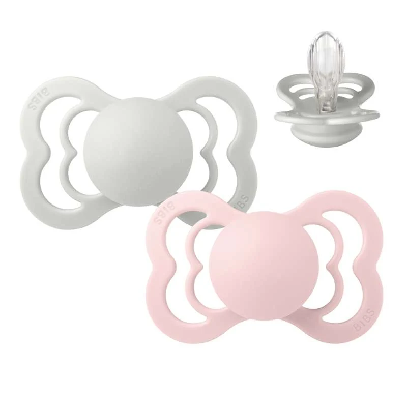 Bibs Supreme Duda - 2-Pak - vel. 2 - Silikon - Magla/Cvat