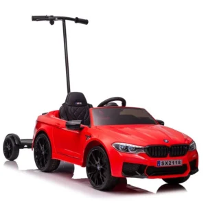 Licencirani auto na akumulator BMW M5 + platofrma za roditelje - crveni/lakirani