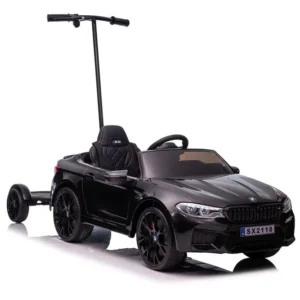 Licencirani auto na akumulator BMW M5 + platofrma za roditelje - crni/lakirani