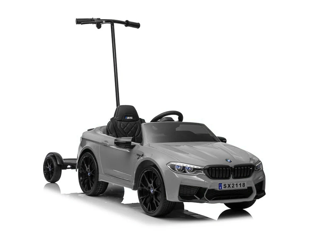 Licencirani auto na akumulator BMW M5 + platofrma za roditelje - sivi