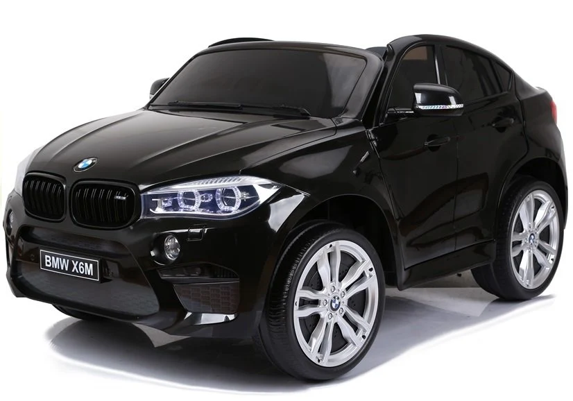 Licencirani auto na akumulator BMW X6M - dvosjed - crni/lakirani