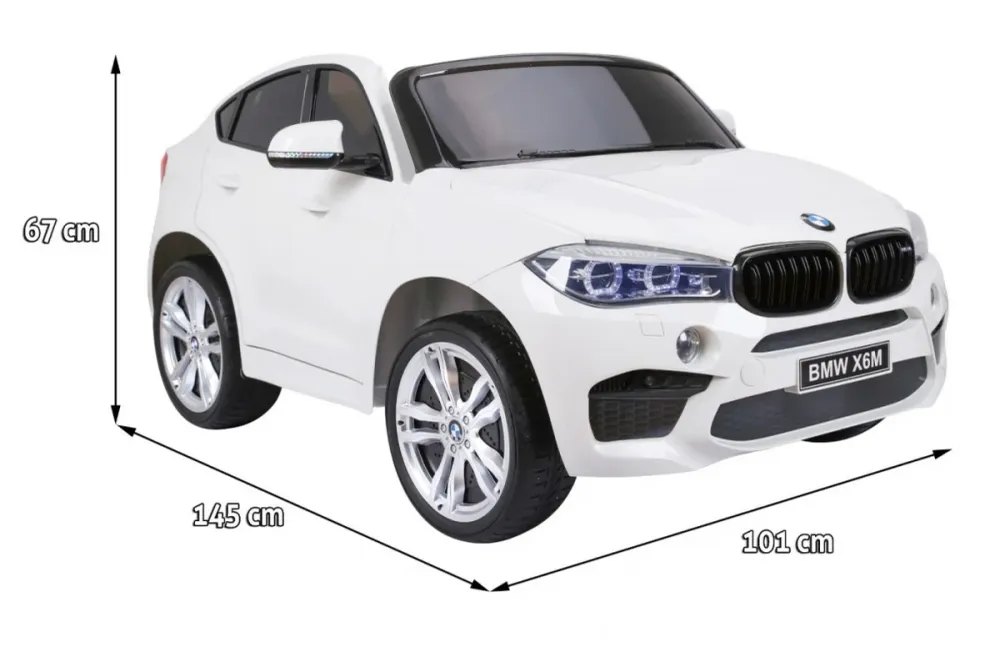 Licencirani auto na akumulator BMW X6M XXL - DVOSJED - bijeli