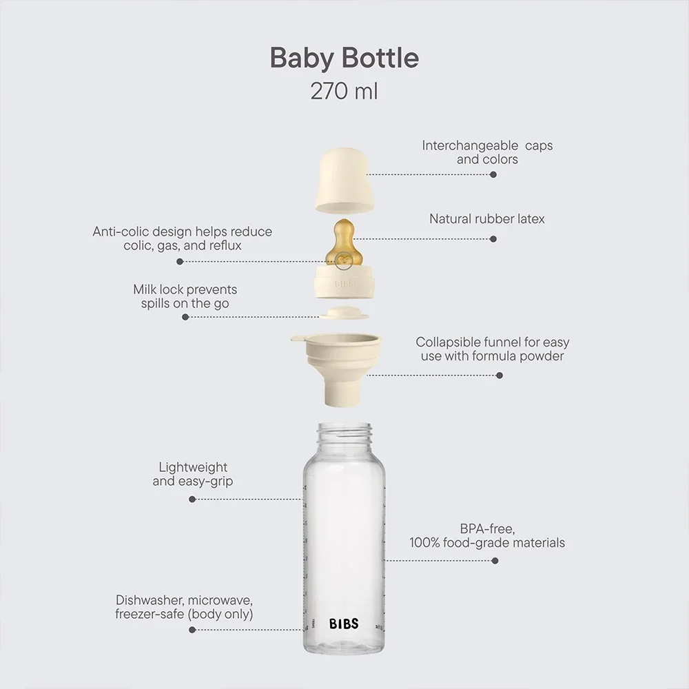 BPA-Free PP set bočica za bebe 270 ml lateks - Blush