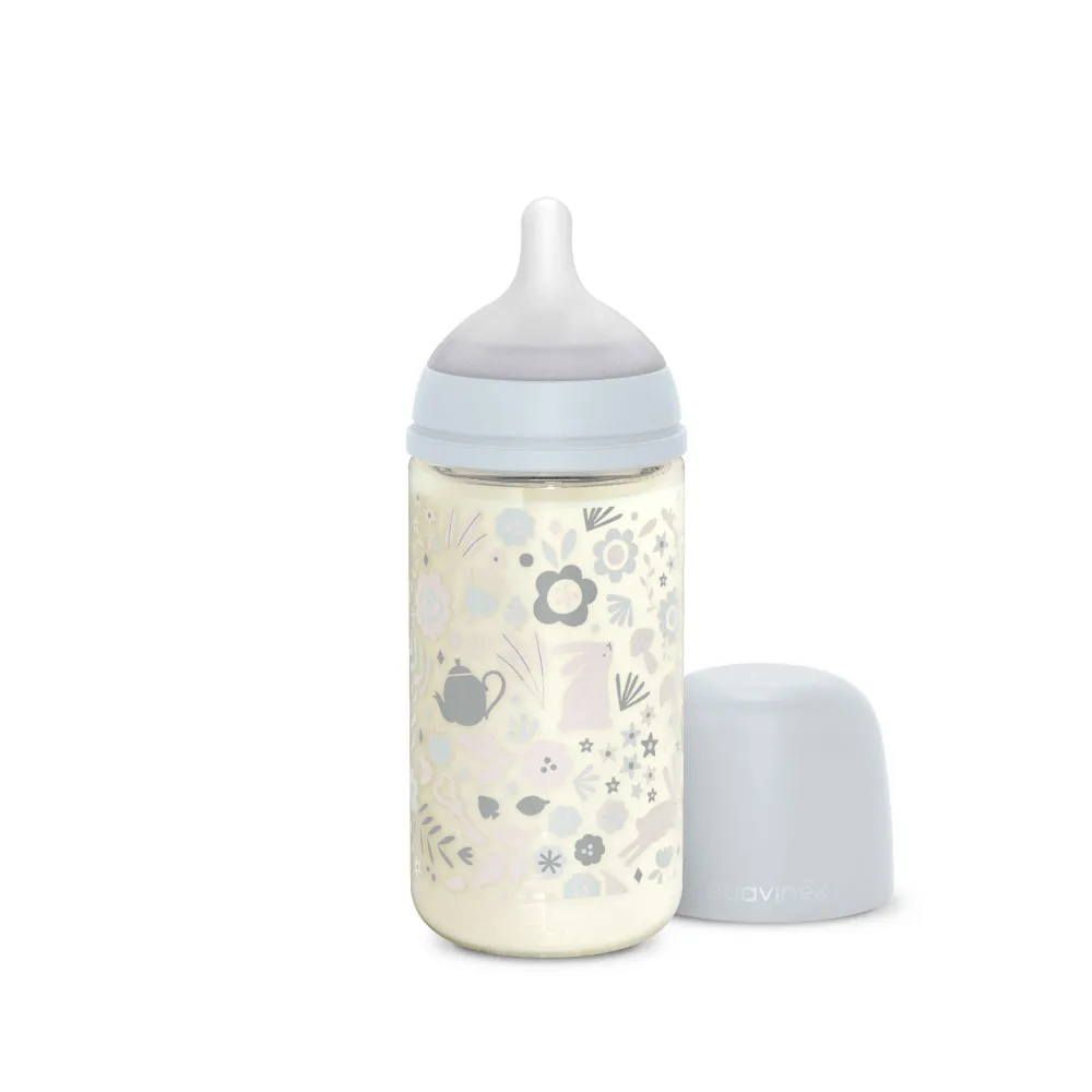 Suavinex Premium SX Pro staklena bočica 240 ml 3+ protiv kolika – plava