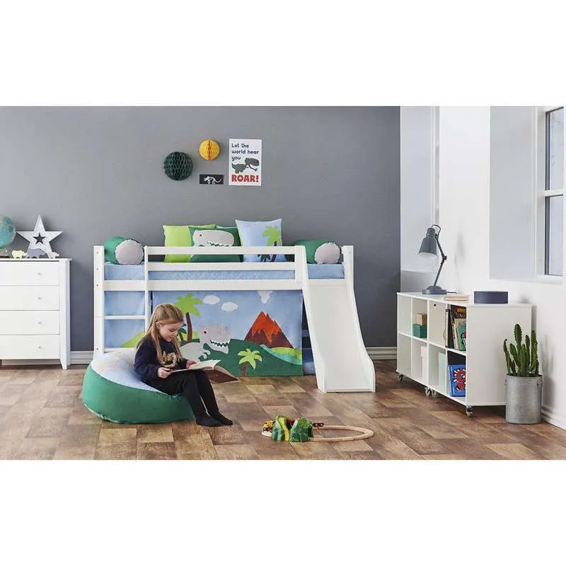 Hoppekids ECO Dream - Rutsjebane til Halvhøj Seng - Hvid