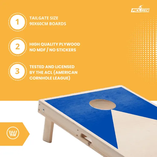 Cornhole Set - 90x60 - Blue