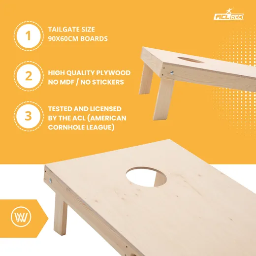 Cornhole set - 90x60 - Prazan - Wicked Wood Games