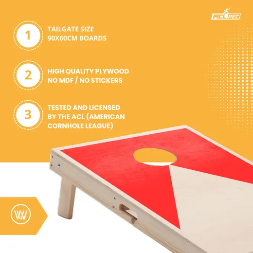 Cornhole Set - 90x60 - Red