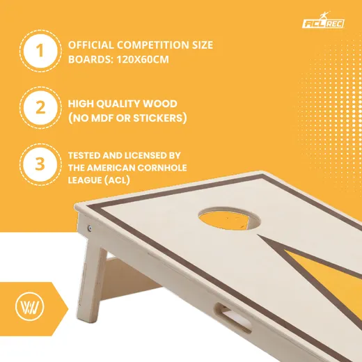 TRIANGLE - Cornhole set - 2 ploče / 2x4 vreće
