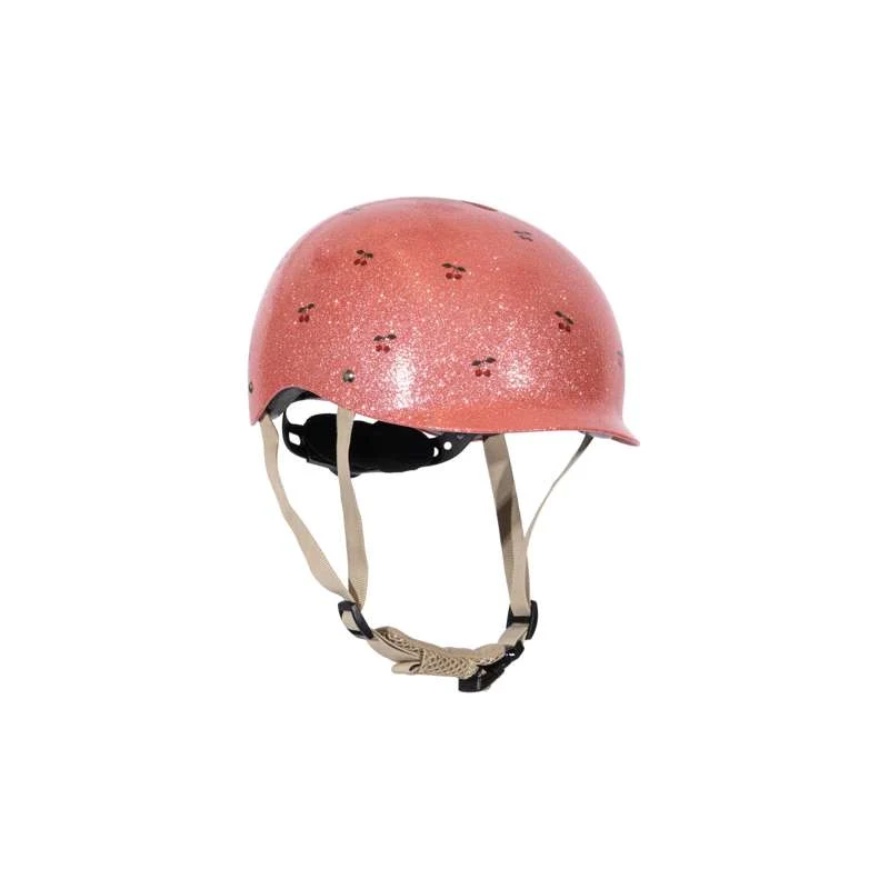 Vrhunska izvedba Konges Sløjd Cykelhjelm - Glitter - Cherry - Glitter