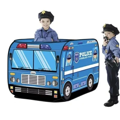 Deciji Sator Policijski Autobus Kucica za Igru