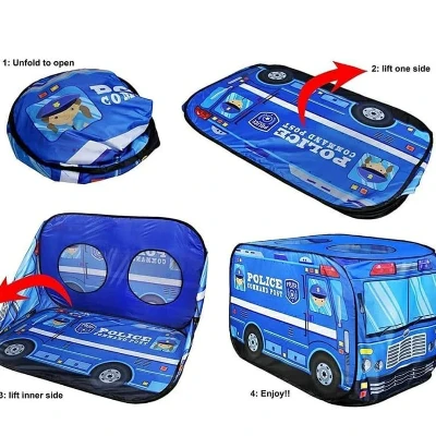 Deciji Sator Policijski Autobus Kucica za Igru