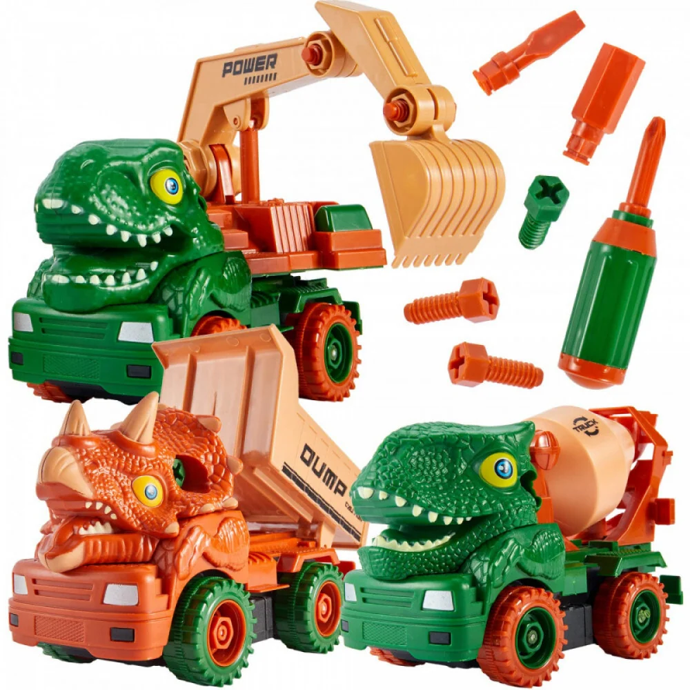 ToeyPlay Igračke dinosauri i radne mašine 3 komada