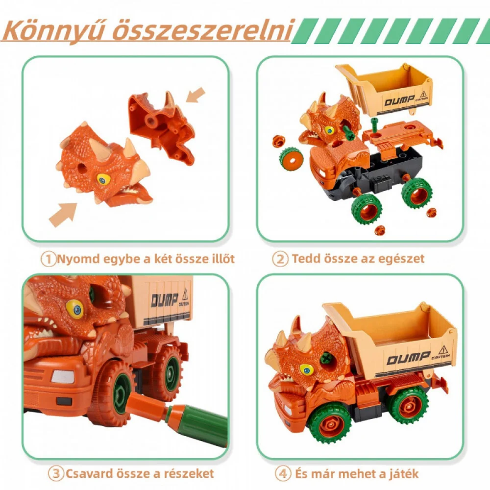 ToeyPlay Igračke dinosauri i radne mašine 3 komada