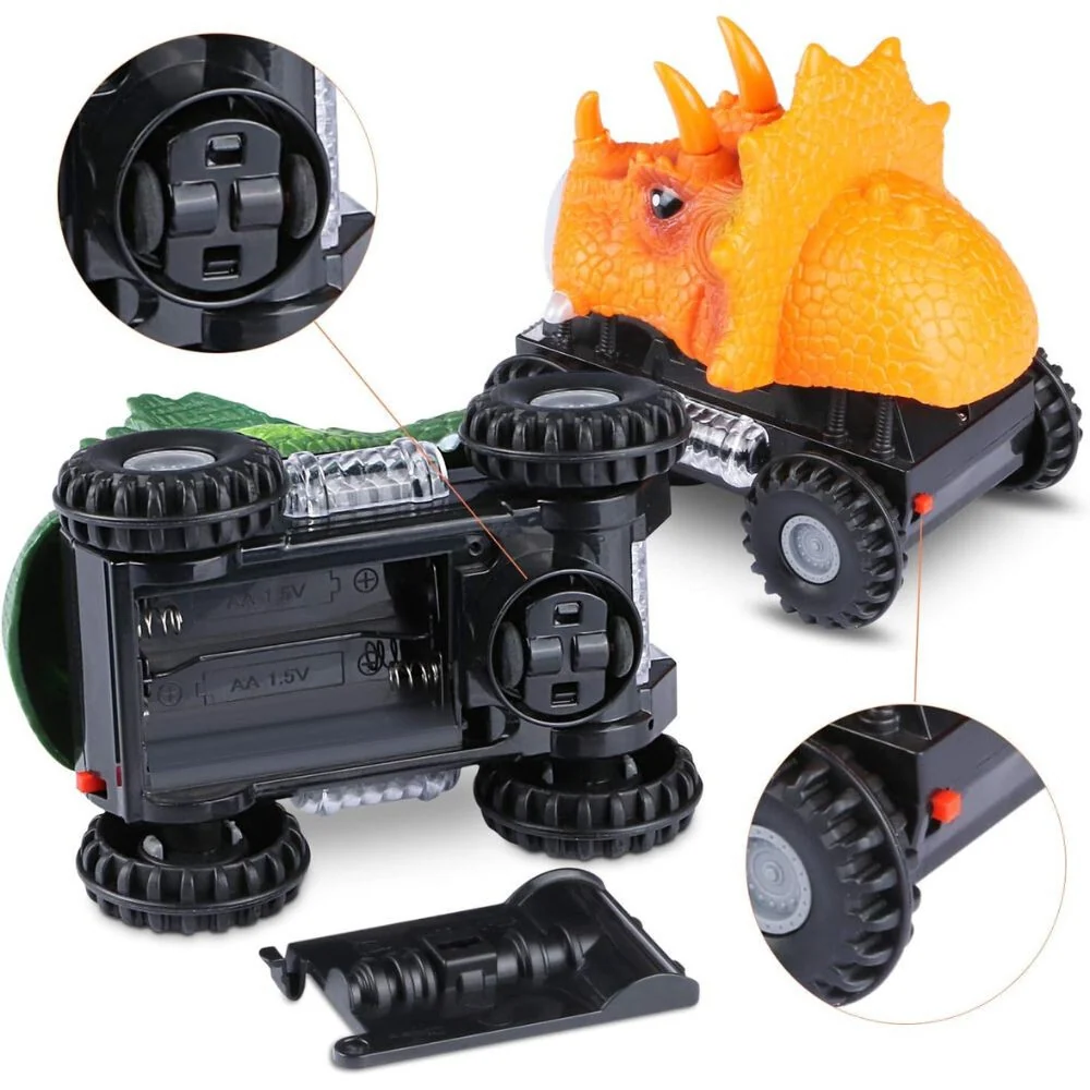 Tencoz Igračke autići s dinosaurima i LED svjetlima – u boji
